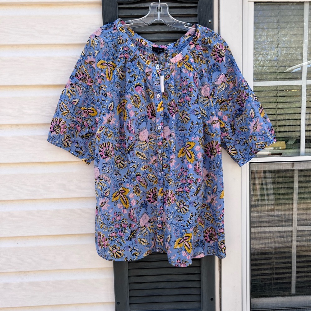 Floral Blue Women's Top